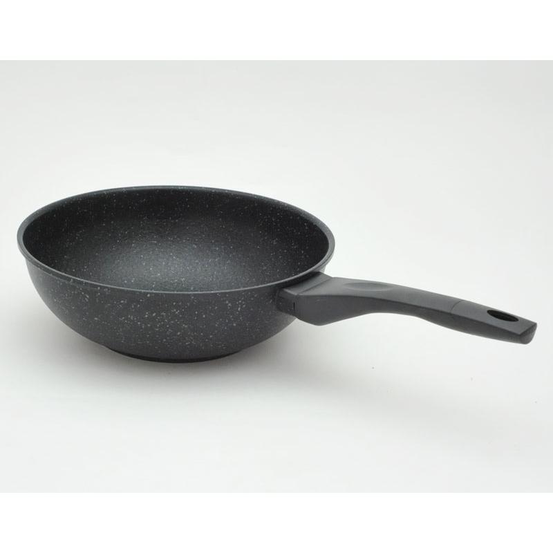 耐久性抜群！IH200V対応 業務用4層 マーブルコート炒め鍋 28ｃｍ（974000008） | 