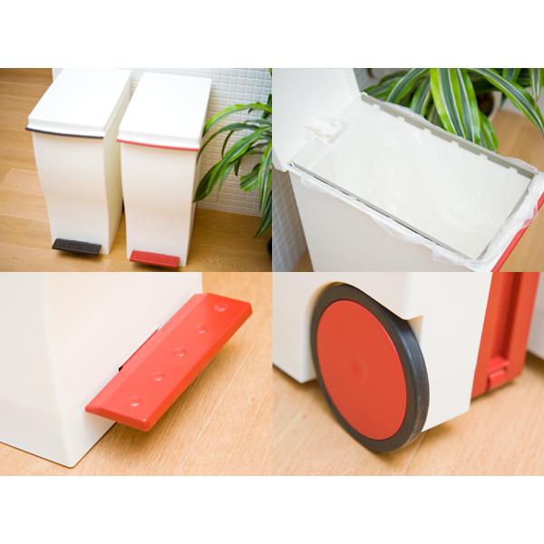 [ 送料無料 ] kcud クード スリムペタル 33リットルサイズ ゴミ箱 ごみ箱 ダストボックス キャスター付き ふた付き ペダル 分別 |  | 02