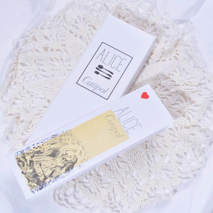 正規品 クチポール アリス カトラリー セット 子供用 アイボリー ゴールド BOX入り Cutipol Alice 【4点までメール便送料無料】 | Cutipol | 01