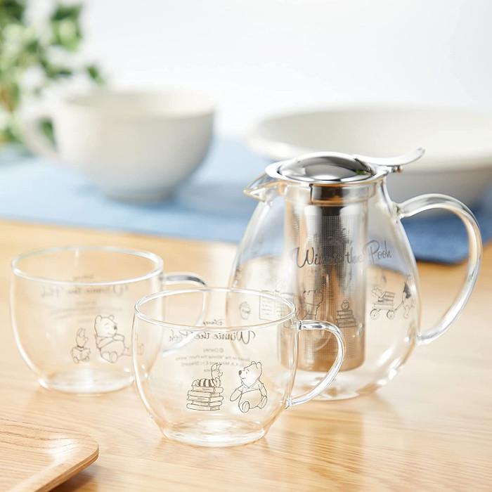 ディズニー Disney くまのプーさん 耐熱ガラス ティーポット グラス