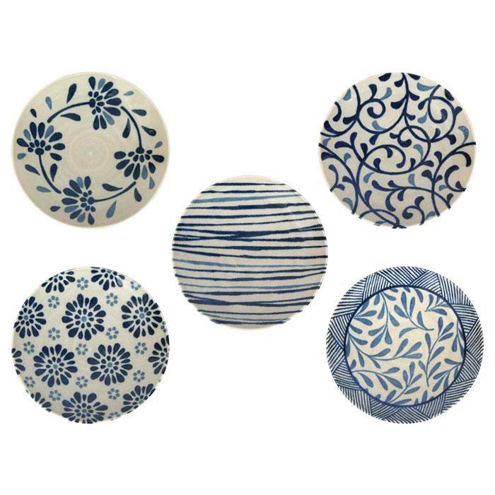 前畑陶器取り皿❗ 前畑陶器 庫山窯 色絵手まり 銘々皿揃 5