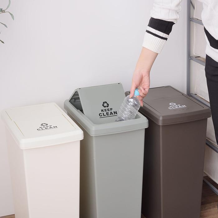 フタ付き ゴミ箱 30リットル 日本製 選べる3色 ダストボックス ごみ箱 30L 幅24cm 高さ53cm キャスター付 スリム コンパクト カウンター下 分別 送料無料 |  | 03