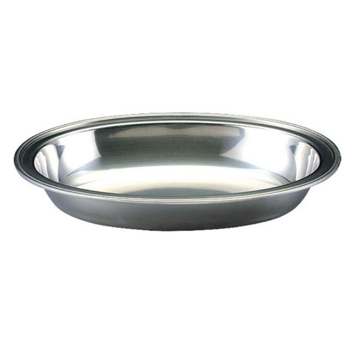 18-8 ステンレス 深型フードパン(ウォーターパン)手無 小判 お皿 プレート 食器 キッチン用品 シンプル 日本製 | 