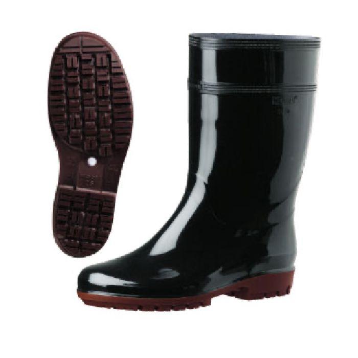 ミドリ安全 HG2000Nスーパー 黒24.5cm 超耐滑長靴 作業靴 安全靴 滑り止め 防水 ブラック シンプル 日本製 | 