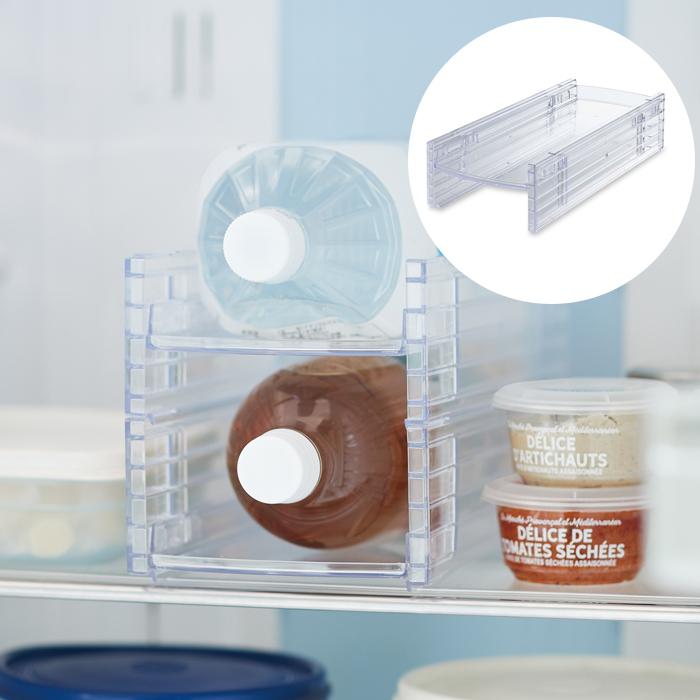 冷蔵庫収納 クリア ラックラック I-620 日本製 伊勢藤 Isetou 冷蔵庫 収納 庫内スッキリ スペース有効活用 透明 整理整頓 | 