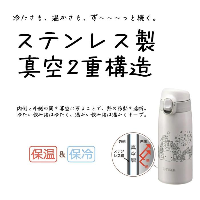 ワンプッシュで簡単にオープン タイガー 水筒 350ml 食洗機対応 ステンレスボトル MCT-A351 0.35L 送料無料 |  | 01