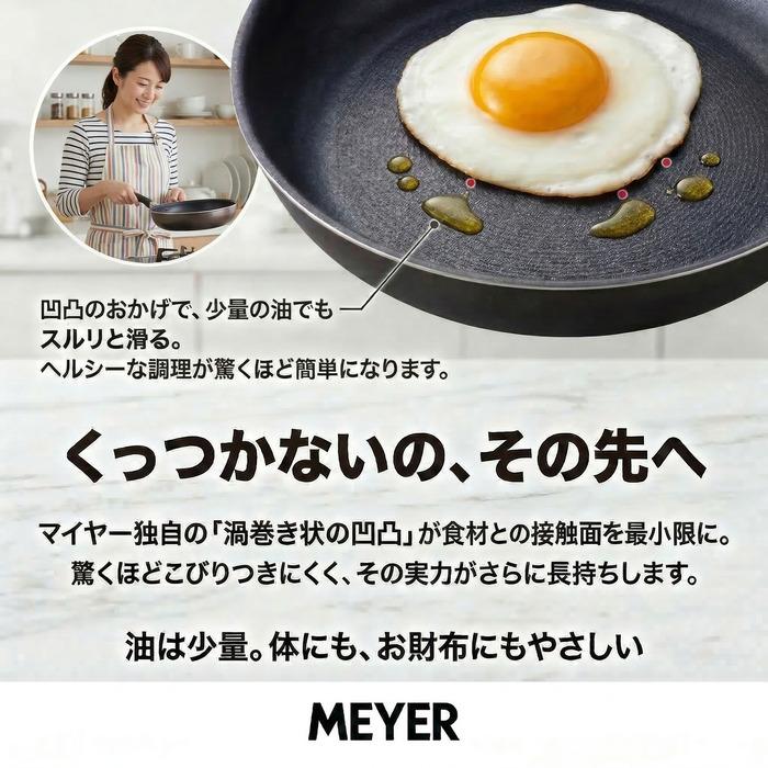 【選べる特典付き】金属ヘラOK！ IH対応 ガス火対応 24cm フライパン MEYER マイヤー サーキュロン A1 CA1-P24 送料無料 | サーキュロン | 02