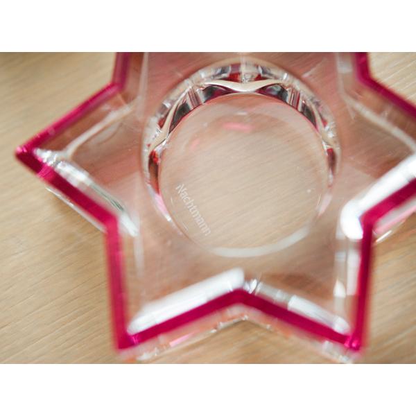 ナハトマン　クリスタル　テーブルキャンドル　スター　9cm（875505）＜レッド＞ |  | 01