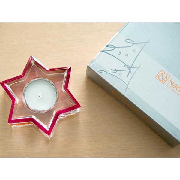 ナハトマン　クリスタル　テーブルキャンドル　スター　9cm（875505）＜レッド＞ |  | 02