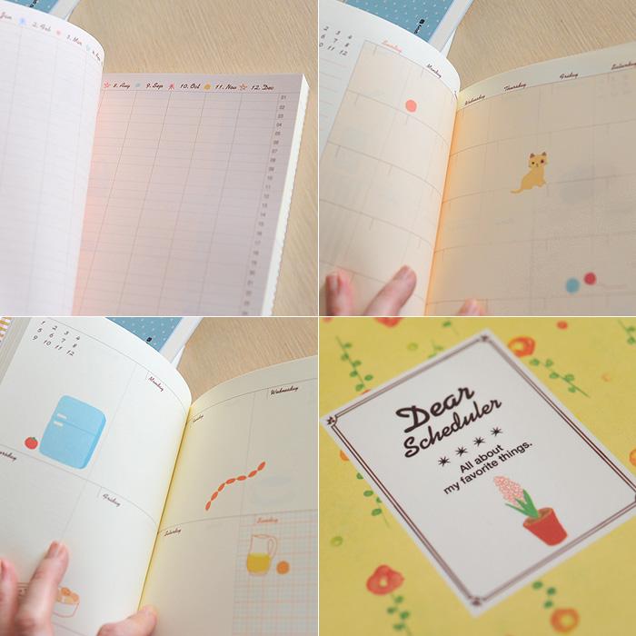 [ 2点までメール便可 ] L.Fact スケジュール ダイアリー [ エルファクト メモ ノート スケジュール帳 ] ( L6MG-6803 ) フラワー |  | 01