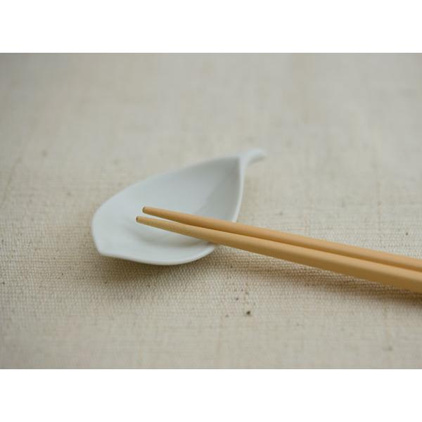 白山陶器 木の葉 はしおき 白 [ HAKUSAN 和食器 ] | 