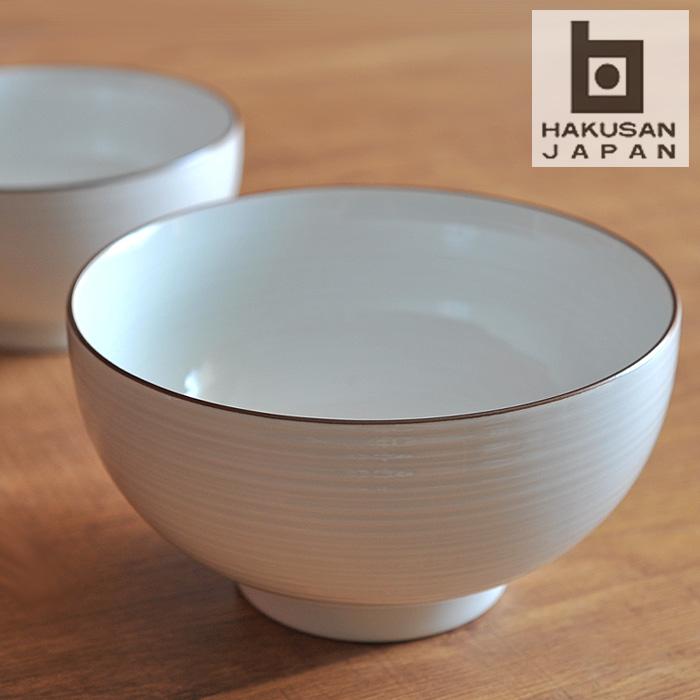 白山陶器 白磁千段 6寸 深めん丼 【 HAKUSAN 和食器 どんぶり めん 森正洋デザイン 】 | 白山陶器