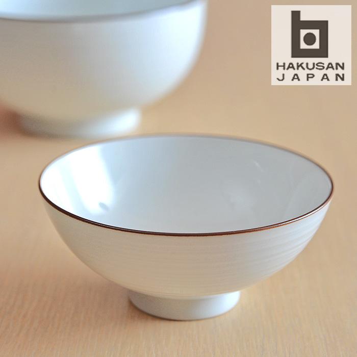 白山陶器 白磁千段 4寸 飯碗  【 HAKUSAN 和食器 森正洋デザイン 】 | 白山陶器