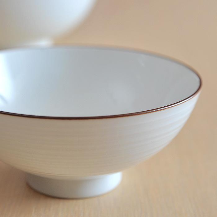白山陶器 白磁千段 4寸 飯碗  【 HAKUSAN 和食器 森正洋デザイン 】 | 白山陶器 | 01