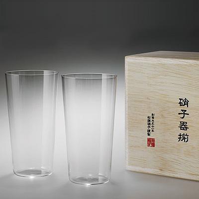松徳硝子 うすはり タンブラー （木箱入り） 2個セット 【 グラス コップ ビールグラス ギフト 】（2761020）＜Ｌ＞ | 