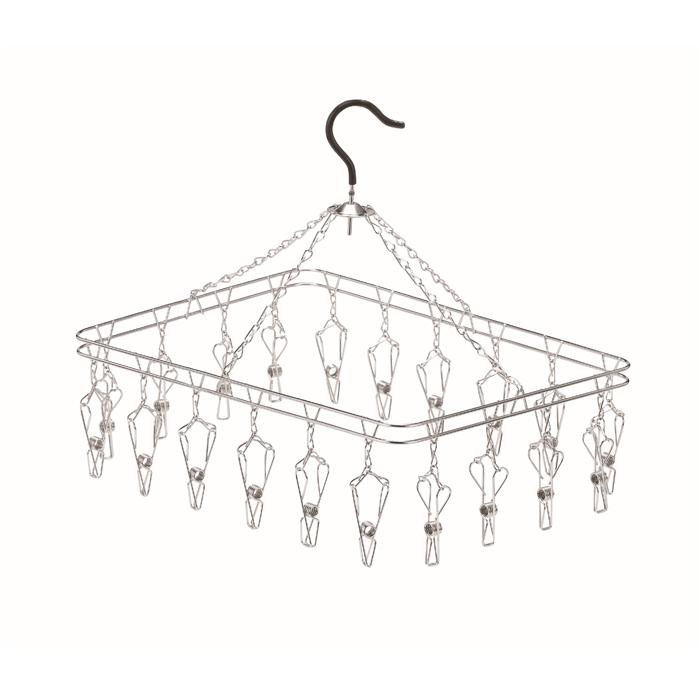 大木製作所　からみにくい ステンレスハンガー M型 ( ピンチ20個 ) | 