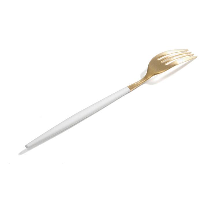 Cutipol クチポール ミオ MIOホワイト ゴールド MI04WGB テーブルフォーク ホワイトマットゴールド 直輸入品【7本までメール便送料無料】 | Cutipol | 01