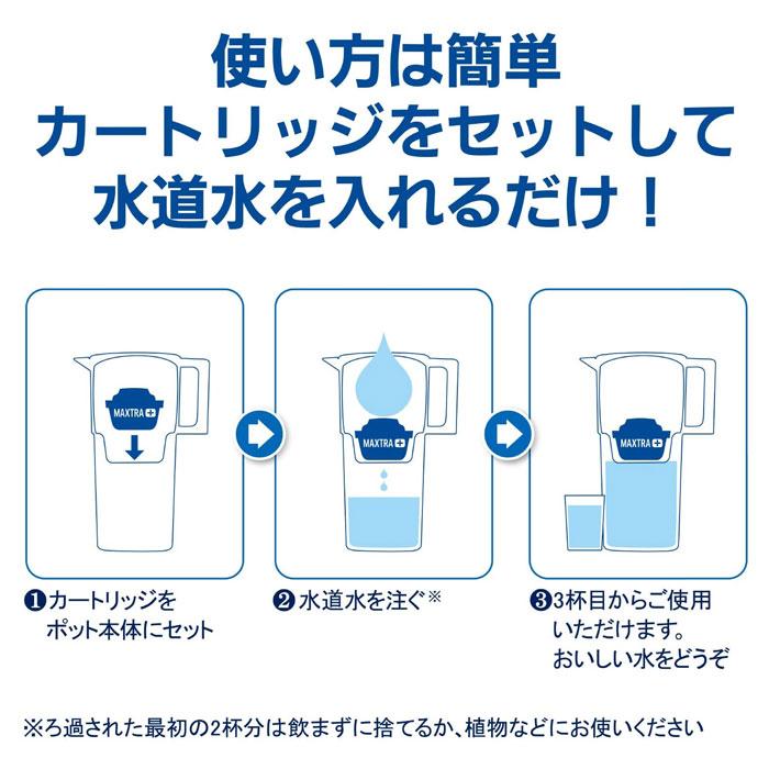 【 日本正規品 】BRITA ポット型浄水器 マクストラプラス リクエリ カートリッジ 1個付き | BRITA | 02