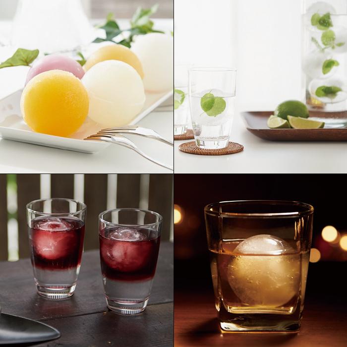 丸い氷 製氷機 球体 直径6cm 日本製 お酒 家のみ ウイスキー ロック BAR ライクイット 俺の丸氷 選べる2色 SKT-06  送料無料 |  | 03