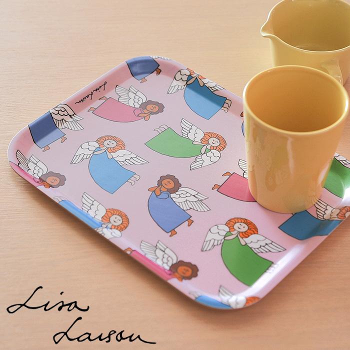 opto design×Lisa larson/オプトデザイン×リサ・ラーソン　トレイ 【スウェーデン/北欧雑貨/北欧/木製トレイ/トレー/おぼん/お盆】＜エンジェル/ANGEL ＞ | 