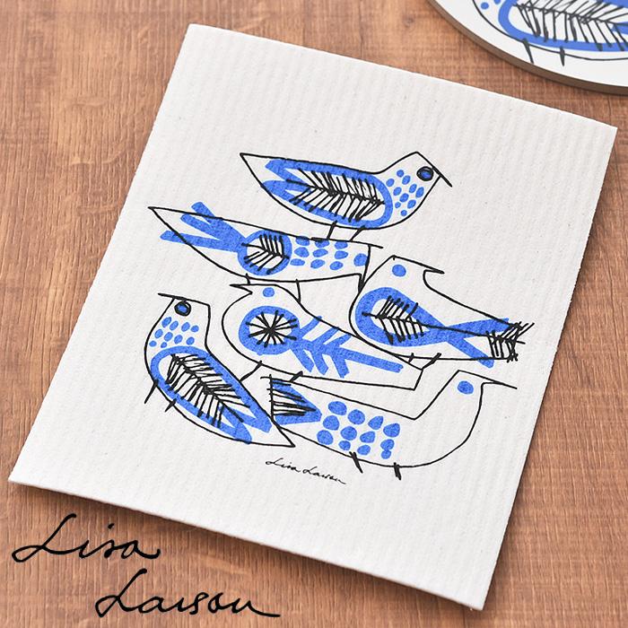 [ 6点までメール便可 ] オプトデザイン×リサ・ラーソン スポンジワイプ レトロバード | 