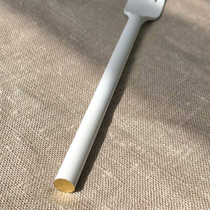 工房アイザワ 円 黄銅洋食器 デザートフォーク 白 (1481-W2) 送料無料 |  | 02