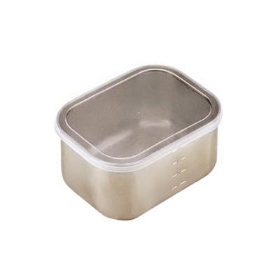 工房アイザワ UTILE serve-pot 目盛付 角長 容器 深型 M 1070cc (6108) 送料無料 | 