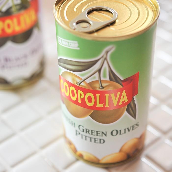 COOPOLIVA/コーポリーバ グリーンオリーブ 缶 （種なし） 【スペイン産