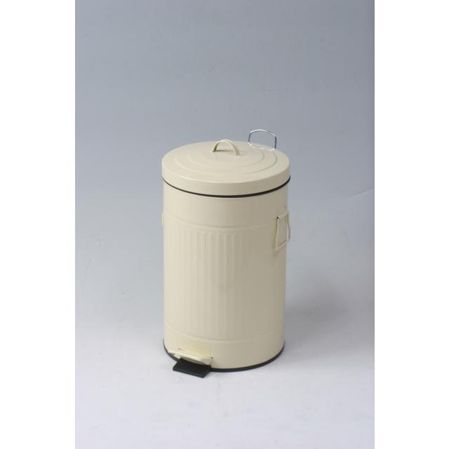 スチール ラウンドペダルペール 12L（78453）＜アイボリー＞ | 