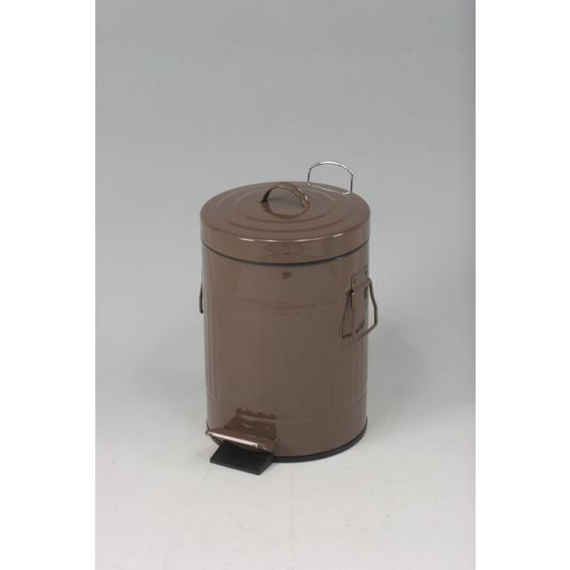 スチール ラウンドペダルペール 5L（78456）＜ブラウン＞ | 