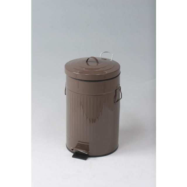 スチール ラウンドペダルペール 12L（78457）＜ブラウン＞ | 