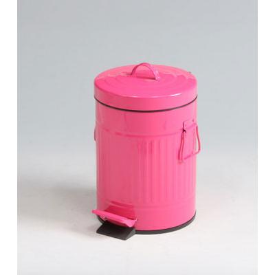 スチール ラウンドペダルペール 5L（83237）＜ショッキングピンク＞ | 