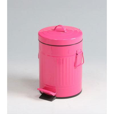 スチール ラウンドペダルペール 12L（83238）＜ショッキングピンク＞ | 