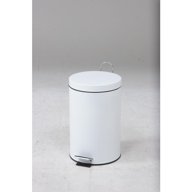 スチール ラウンドペダルペール 12L（79721）＜ホワイト＞ | 