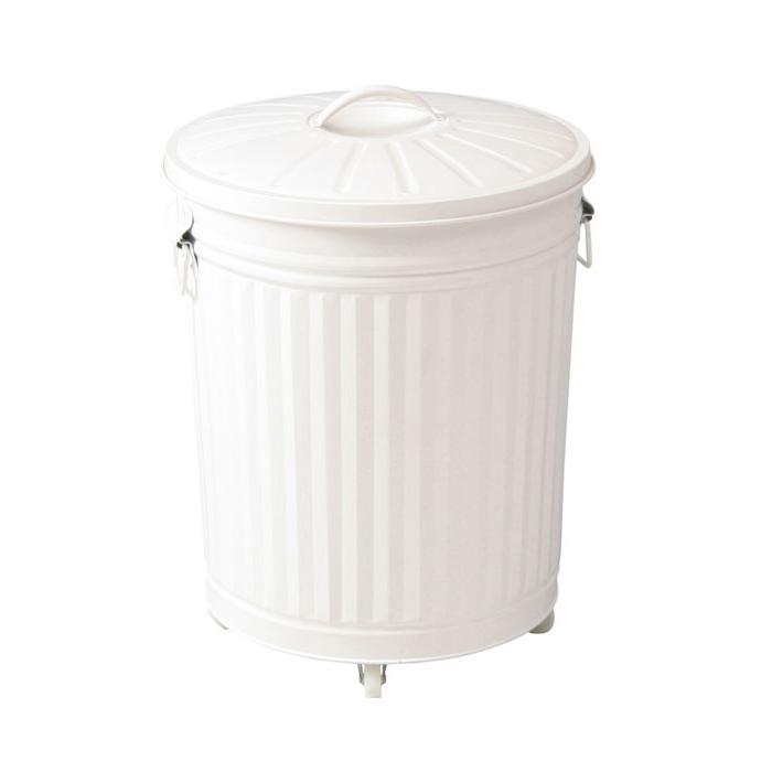 キャスター付ステンレス缶 30L（83003）＜ホワイト＞ | 