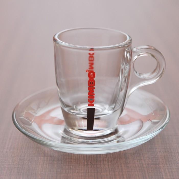 キンボ ガラス製 エスプレッソカップ＆ソーサー 60mL 【 KIMBO コーヒー カップ アロマ イタリア ナポリ アドキッチン