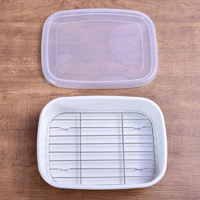 ホーロー バット ( アミ 蓋つき ) コージークック 保存容器 琺瑯容器