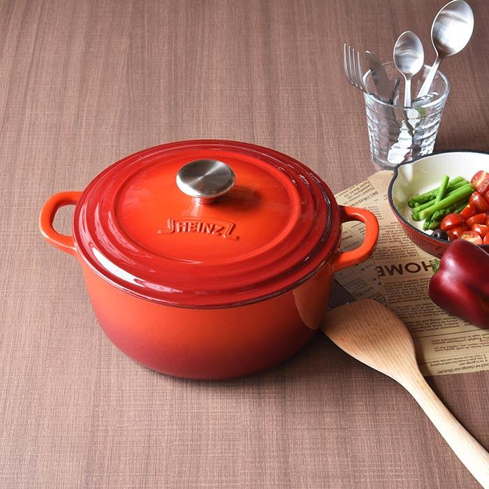 ハインツ 鋳物鍋 鋳物ホーロー鍋 ホーロー鍋 ラウンドココット 22cm