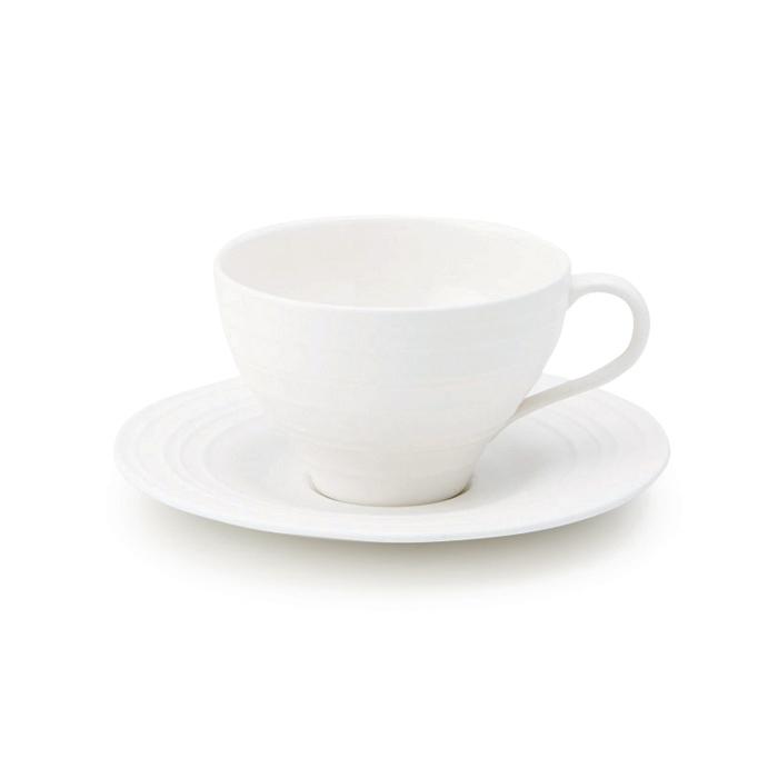 丸利玉樹利喜蔵商店 スワール カップ＆ソーサー ＜ ホワイト ＞ （ T