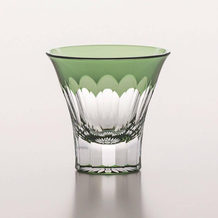 八千代切子 LS19759SCG-C694-S3 杯 ( 菊柄 ) 85ml 【 佐々木ガラス 冷酒グラス 硝子 ガラス 酒器 ハンドメイド 食器 】 | 