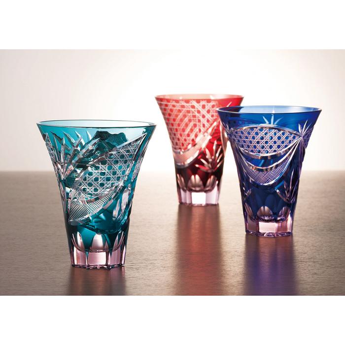 彩花切子 HG230-21GR タンブラー ( 緑 )  300ml 【 佐々木ガラス 切子グラス 硝子 マイグラス ギフト 酒器 ハンドメイド 食器 】 |  | 02