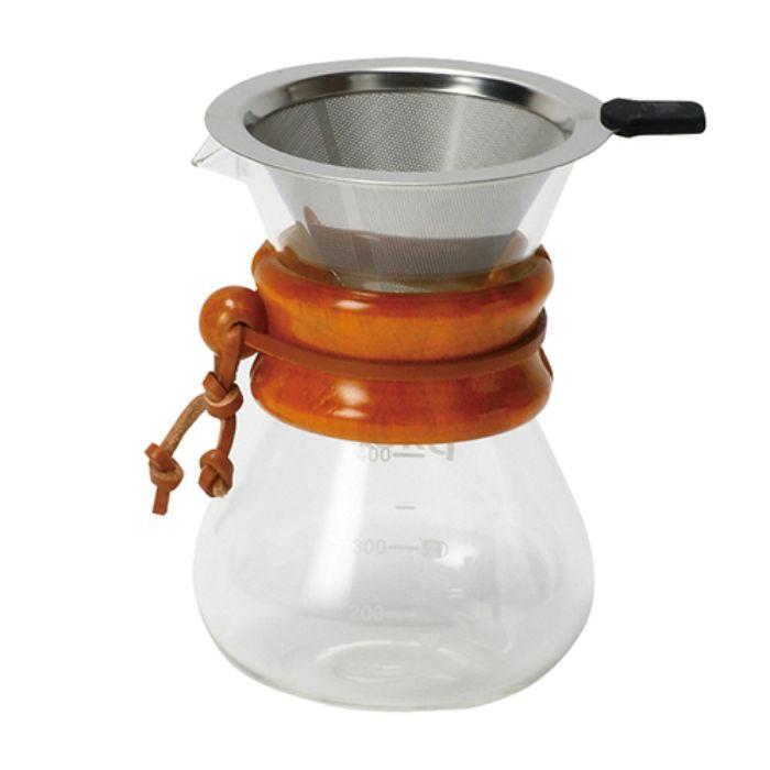 パール金属 PYREX コーヒーサーバー 400ml ナチュラル フィルター付き CP-8535 コーヒー ガラス 耐熱ガラス ペーパーフィルター不要 ドリッパー |  | 01