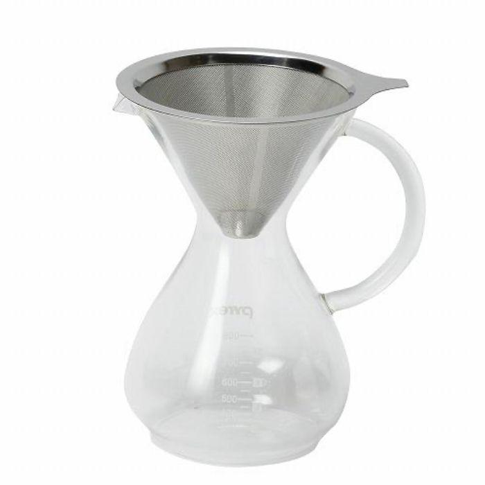 パール金属 PYREX コーヒーサーバー 600ml フィルター付き CP-8537 コーヒー ガラス 耐熱ガラス ペーパーフィルター不要 ドリッパー コーヒーメーカー |  | 01