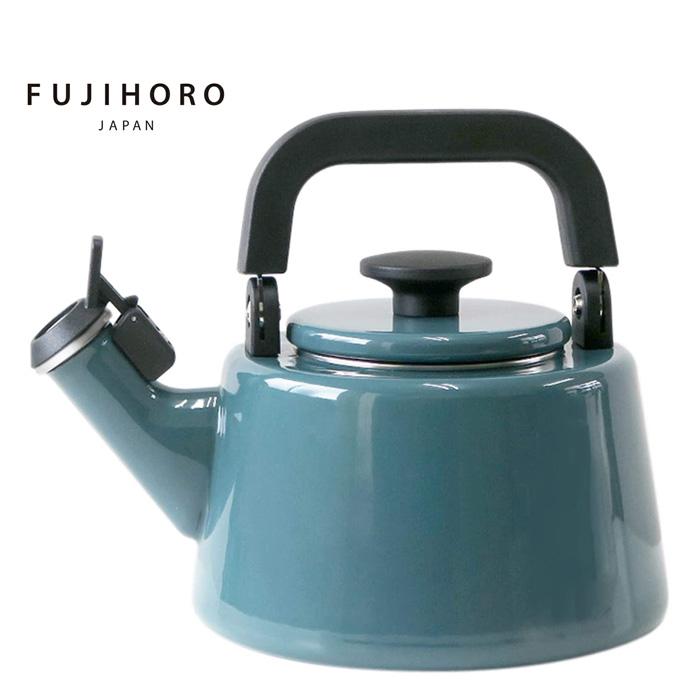 富士ホーロー コットン 笛吹 ケトル 2.1L スモークブルー IH 琺瑯 レトロ やかん ギフト CTN21WKSB Smoke Blue Cotton Series FUJIHORO | 富士ホーロー