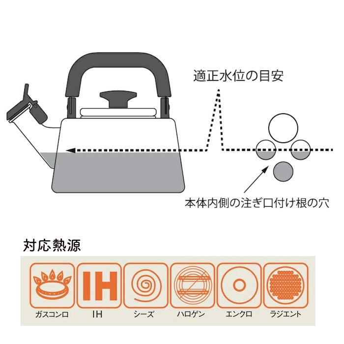 富士ホーローコットン 笛吹ケトル 2.1L ライトグレー IH対応 琺瑯 やかん ギフト CTN21WKLG ( Light Gray )  Cotton Series 北欧 FUJIHORO | 富士ホーロー | 01