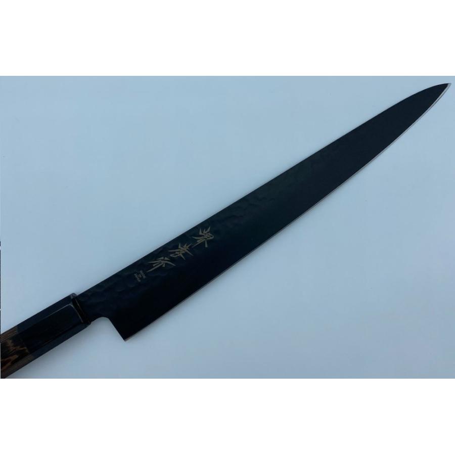 堺孝行 黒影 筋引き 包丁 240mm 槌目 VG10割込み フッ素加工 和 堺孝行 黒影 筋引き 包丁 240mm 槌目 VG10割込み フッ素加工 和