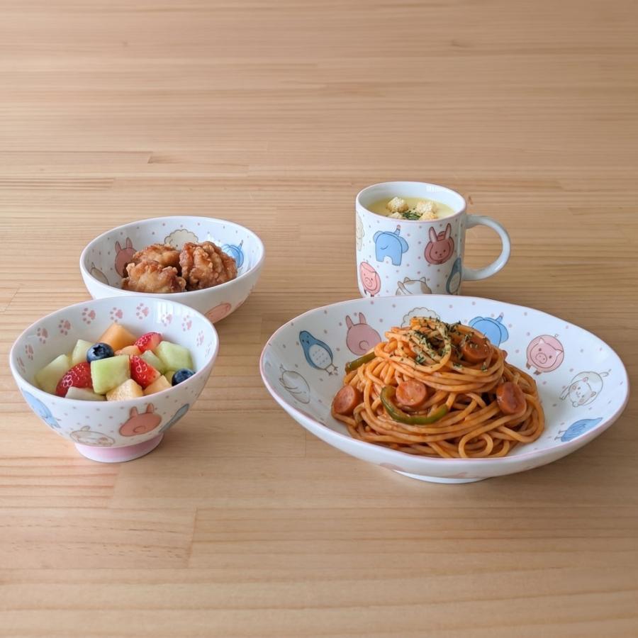 子供食器セット アニマル フェイス 7点セット皿 小鉢 茶碗 マグ 箸