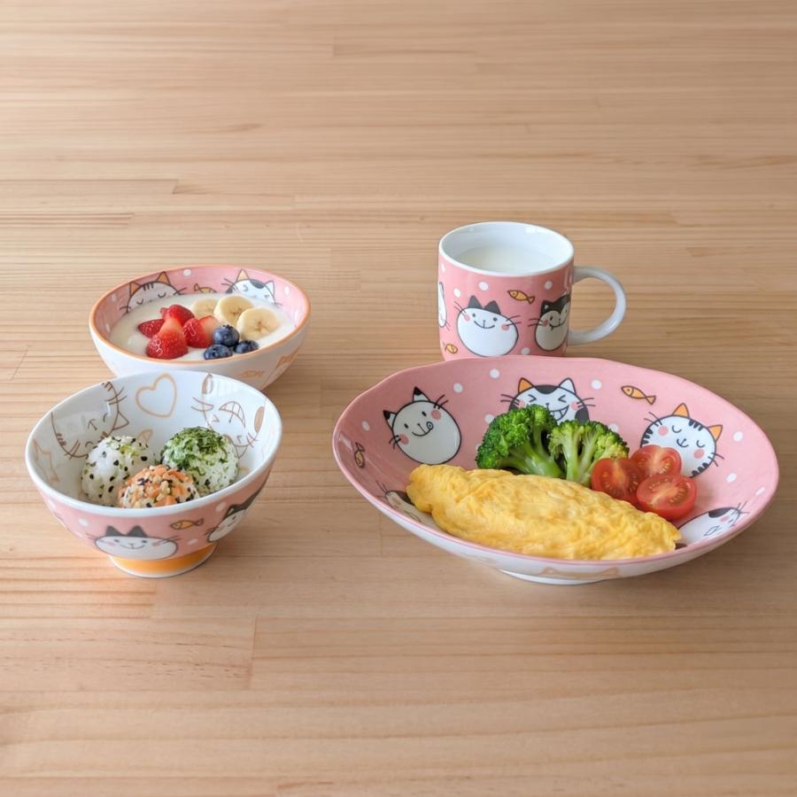 子供食器セット にゃんだふる7点セット 皿 小鉢 茶碗 マグ 箸 スプーン