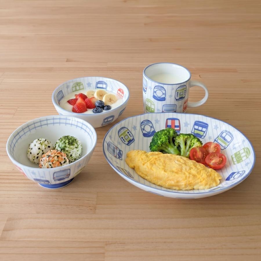 子供食器セット トレインフェイス7点セット 皿 小鉢 茶碗 マグ 箸