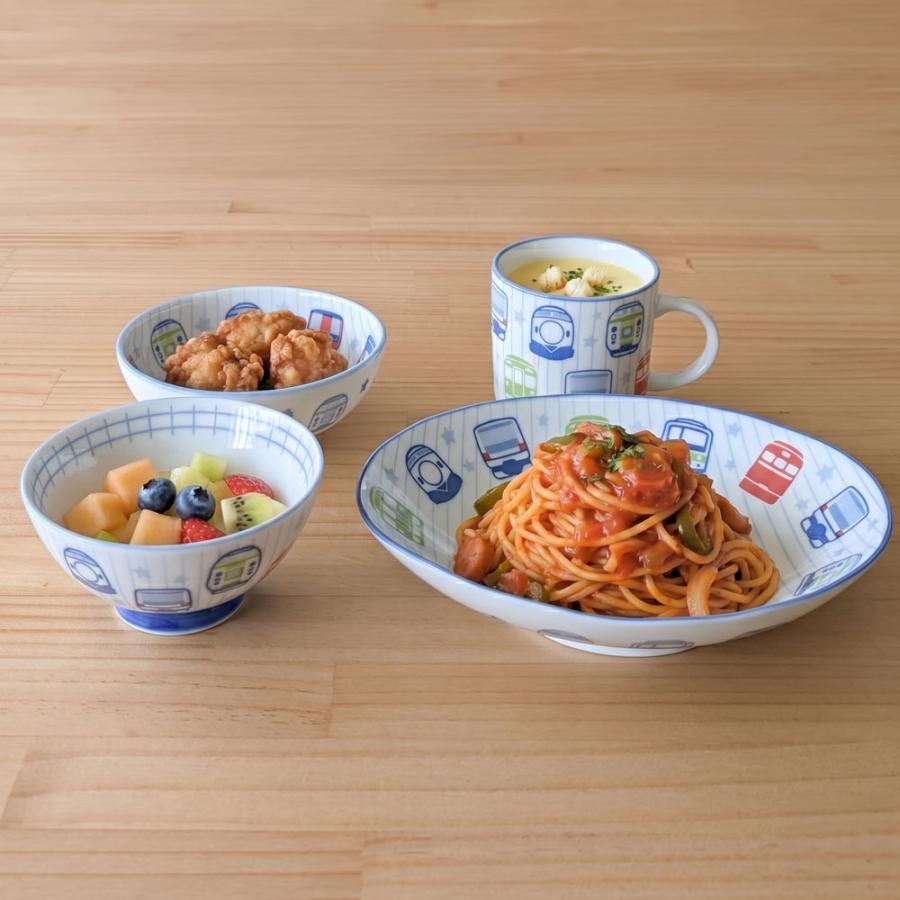 子供食器セット トレインフェイス7点セット 皿 小鉢 茶碗 マグ 箸